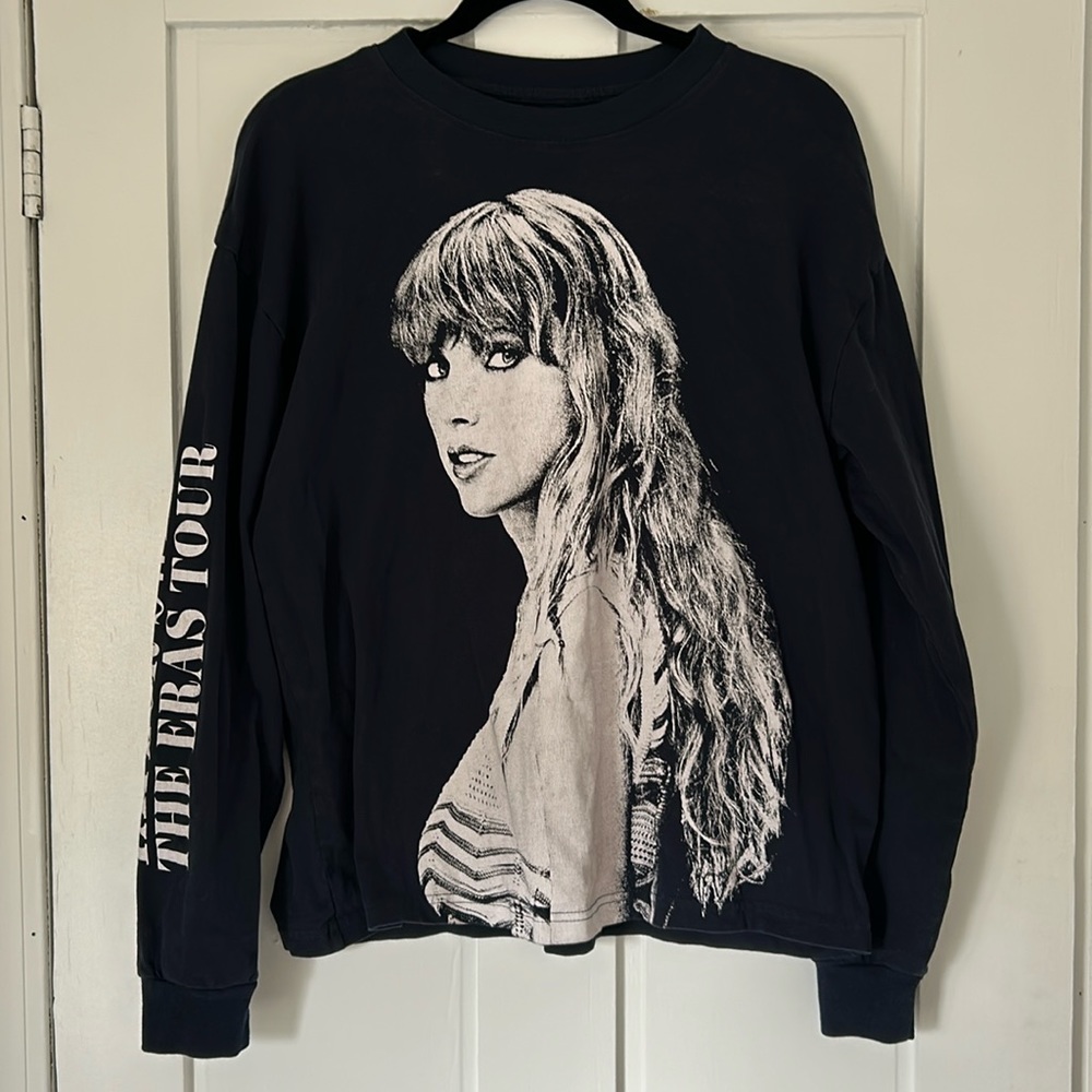 Taylor Swift The Eras Tour Navy Blue Long Sleeve Shirt